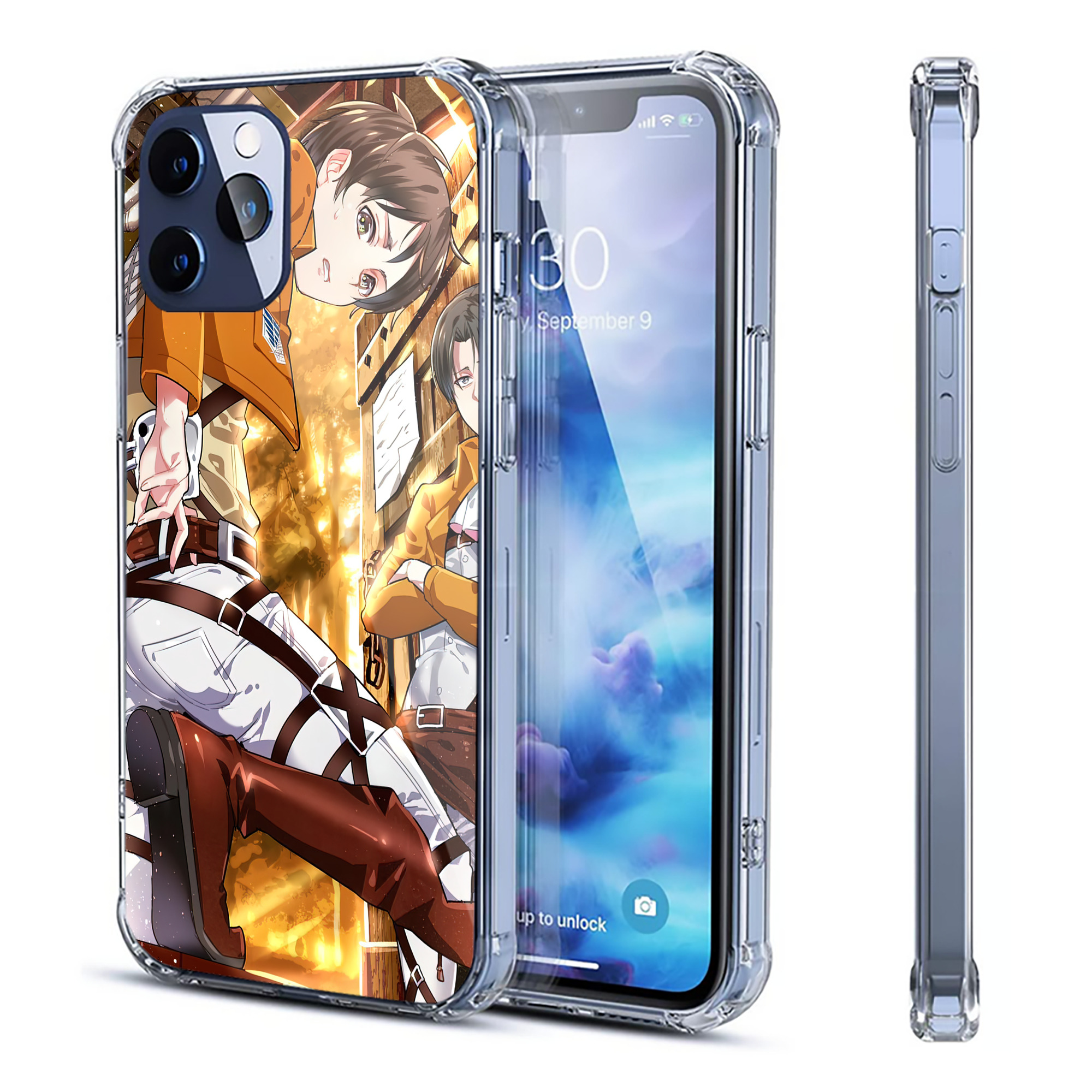 （画像用） 進撃の巨人 Attack on Titan 【iPhone 12シリーズ対応】透明スマホケース（クリアソフトケース）